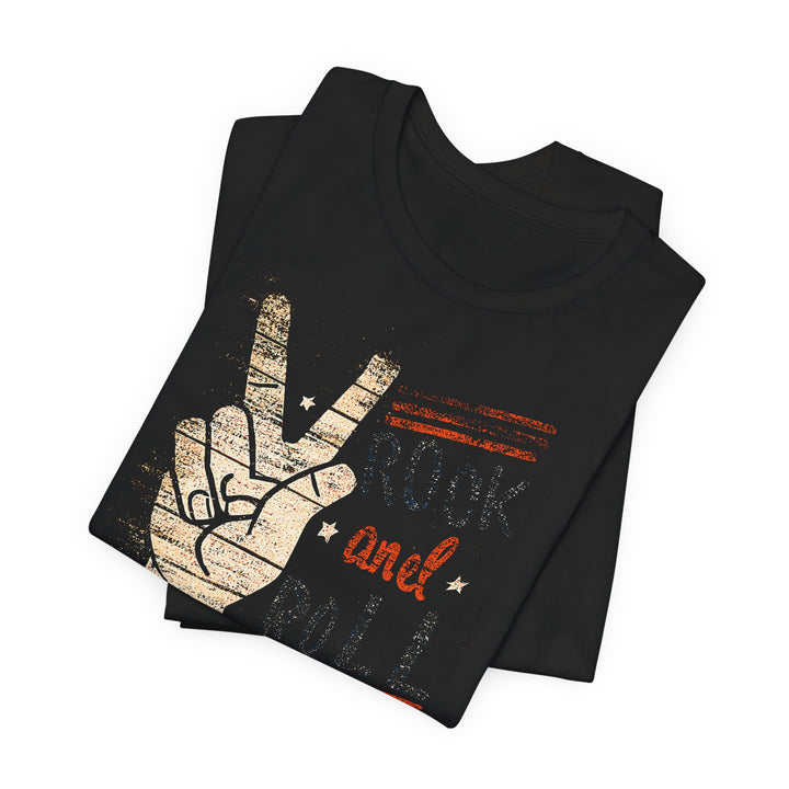 Rock and Roll T-Shirt – Vintage Peace Sign Graphic Tee