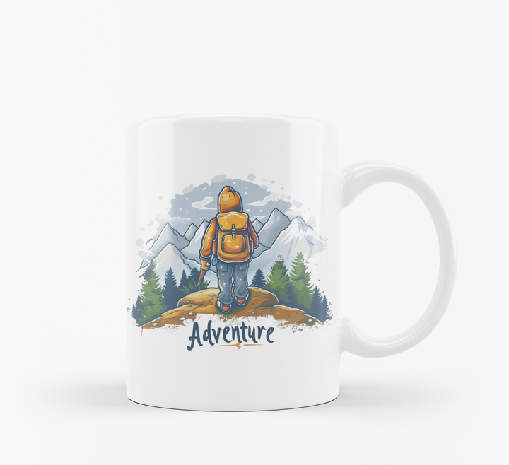 Adventure Awaits & Good Morning Mug Set | Outdoor Hiking Design | Perfect Gift for Adventure Lovers