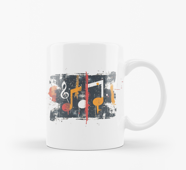 Music Lover's Good Morning Mug Set | Vibrant Musical Note Design | Perfect Gift for Musicians