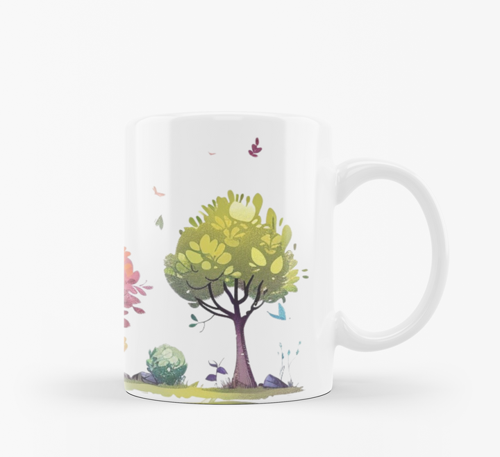 Vibrant Seasons Tree Mug Set | Colorful Nature Design | Perfect Gift for Nature Lovers