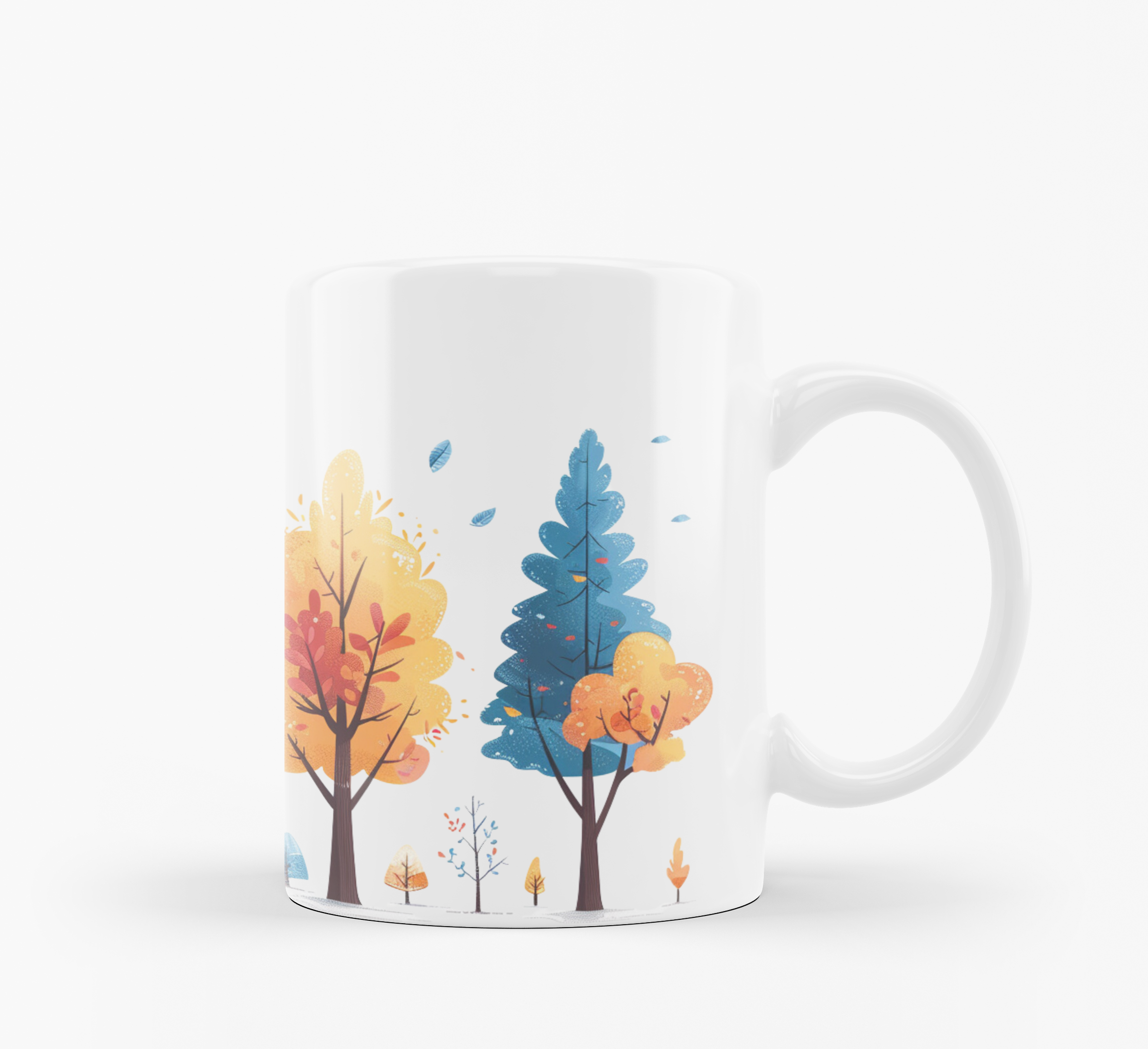 with Colorful Tree and Falling Leaves Design, Perfect Gift for Nature Lovers