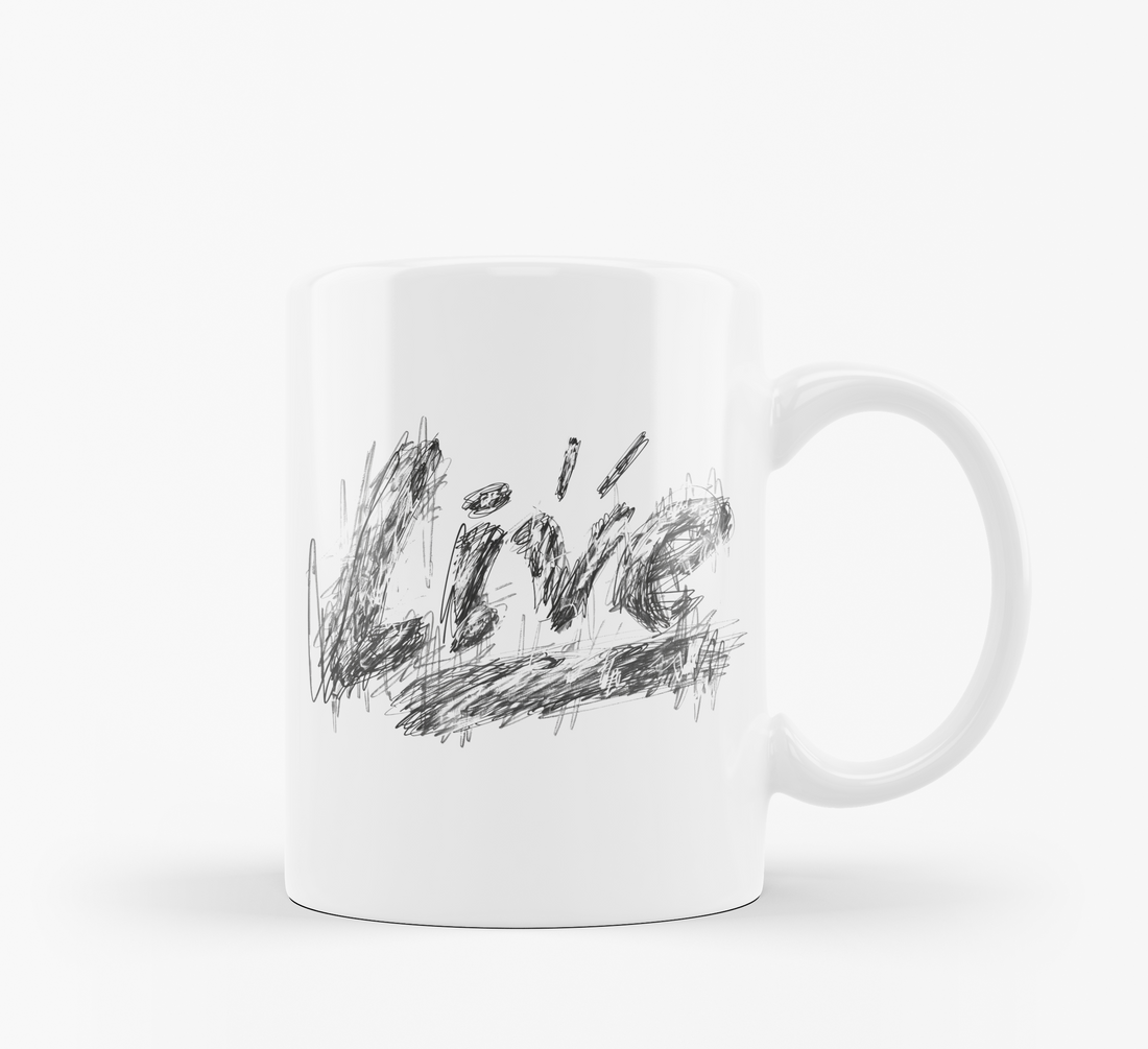 Good Morning & Grunge "Live" Mug Set | Bold and Uplifting Design | Start Your Day with Motivation