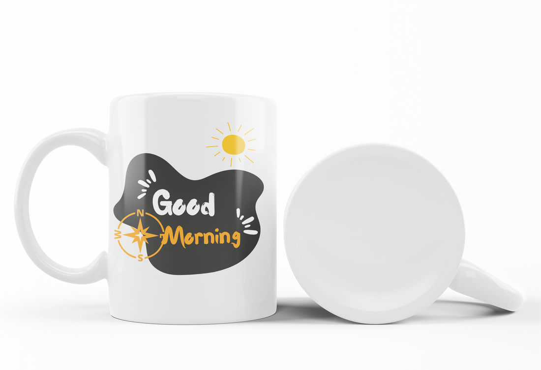 Good Morning Adventure Mug Set | Mountain and Sunrise Design | Perfect Gift for Coffee Lovers