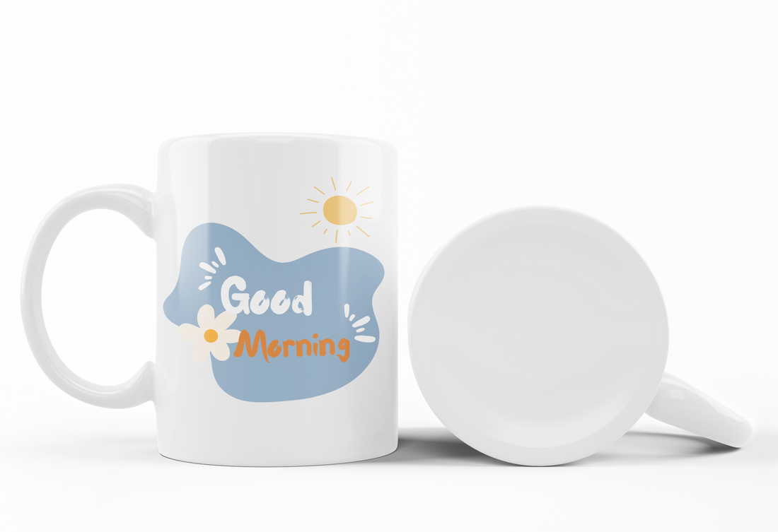 Good Morning Floral Mug Set | Beautiful Flower Design | Start Your Day with Nature’s Beauty