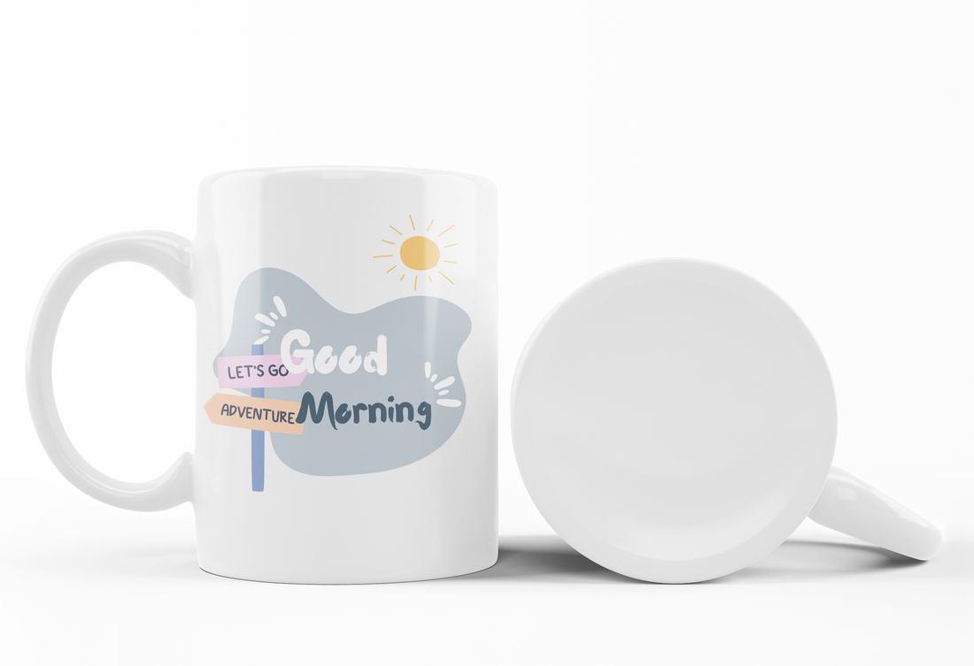 Adventure Awaits & Good Morning Mug Set | Outdoor Hiking Design | Perfect Gift for Adventure Lovers