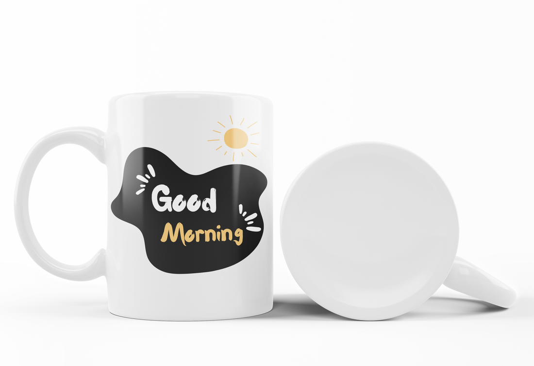 Good Morning & Grunge "Live" Mug Set | Bold and Uplifting Design | Start Your Day with Motivation