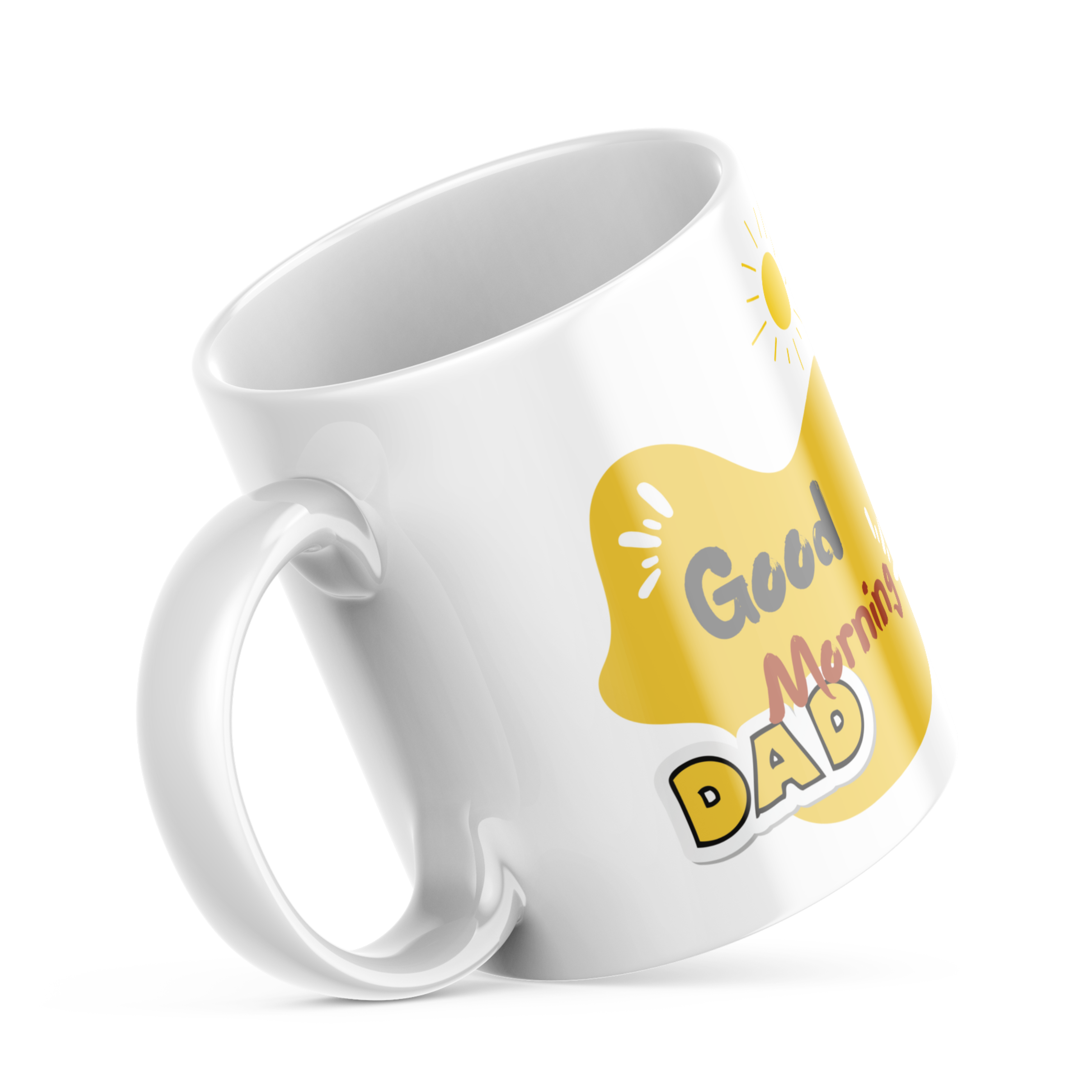 Best Dad sports mug with football and basketball print