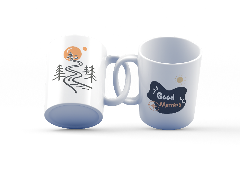 Minimalist mountain path coffee mug – perfect for outdoor lovers