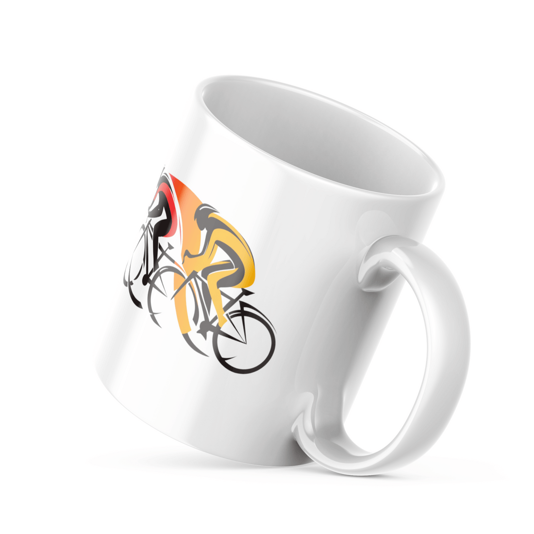 Cyclist Good Morning Mug Set | Energetic Cycling Design | Perfect for Bike Lovers