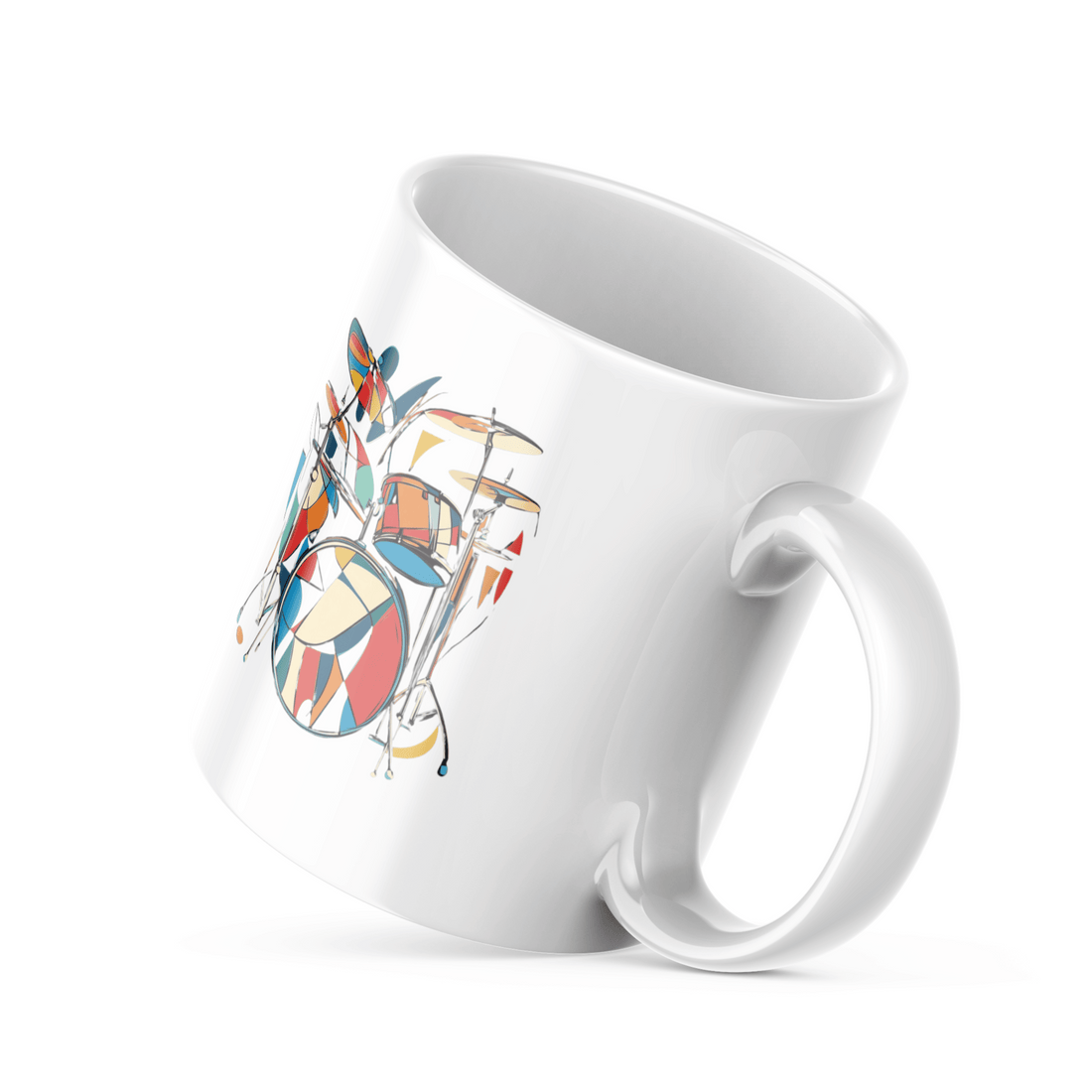 Good Morning Drummer Mug Set | Colorful Drum Set Design | Perfect for Music Lovers