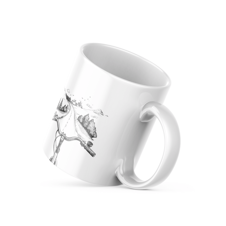 Good Morning Cycling Mug | Bike Ride & Scenic Road Design | Perfect for Adventure Seekers