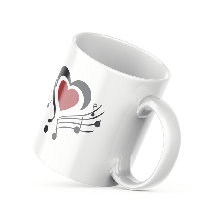 Good Morning Music Lover Mug Set | Heart & Music Note Design | Perfect for Music Enthusiasts