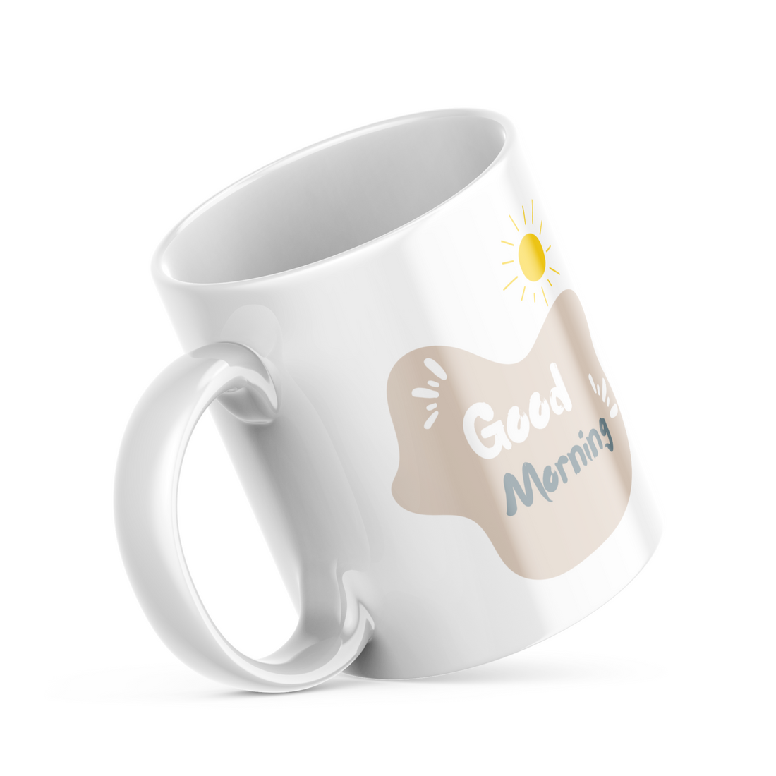 "Good Morning" Minimalist Nature-Inspired Mug – Double-Sided Ceramic Coffee Mug 11 oz (325 ml) – Dishwasher & Microwave Safe – Designed for Nature Enthusiasts and Coffee Lovers