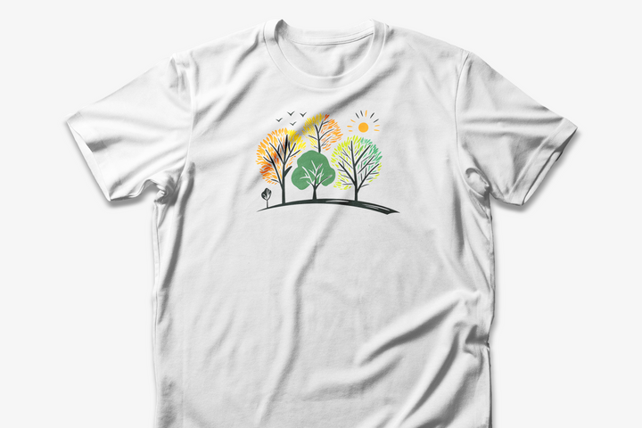 Colorful Forest Trees T-shirt | Nature-Inspired Design | Gift for Nature Lovers