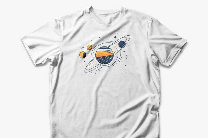 Retro Planetary T-shirt | Saturn & Planets Design | Space Lover Gift Tee