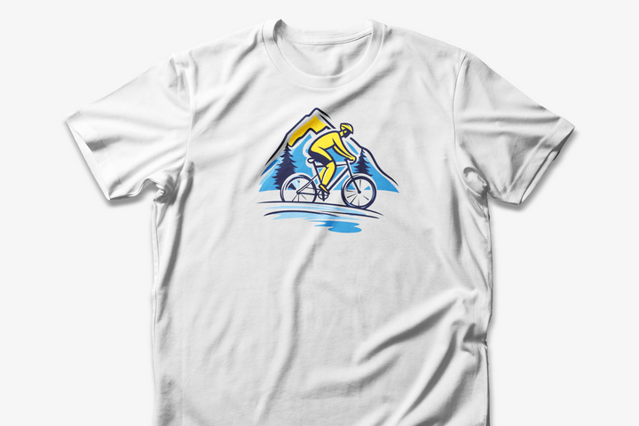 Mountain Biker" T-Shirt | Adventure Cycling Shirt | Gift for Outdoor Enthusiasts | Vibrant Mountain Design | Perfect for Bikers and Nature Lovers