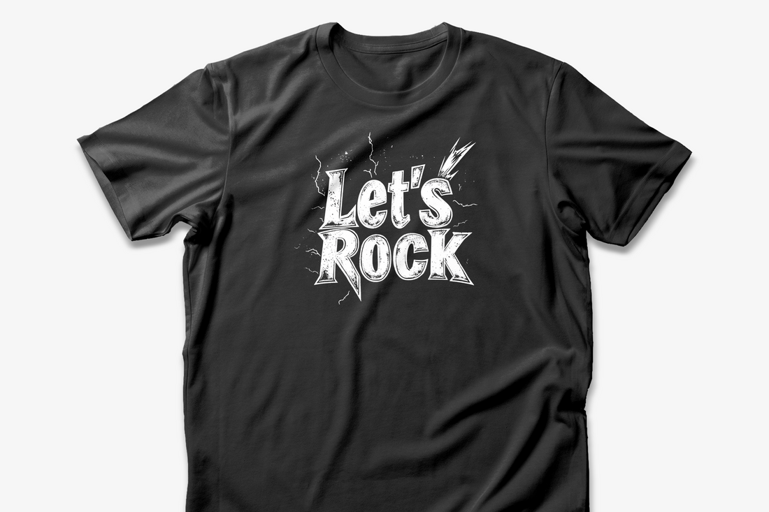 "Let's Rock" T-shirt | Bold Electric Design | Perfect Gift for Rock Music Lovers