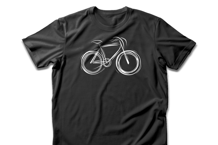 Minimalist Bike T-Shirt | Artistic Bicycle Design | Perfect Gift for Cycling Enthusiasts