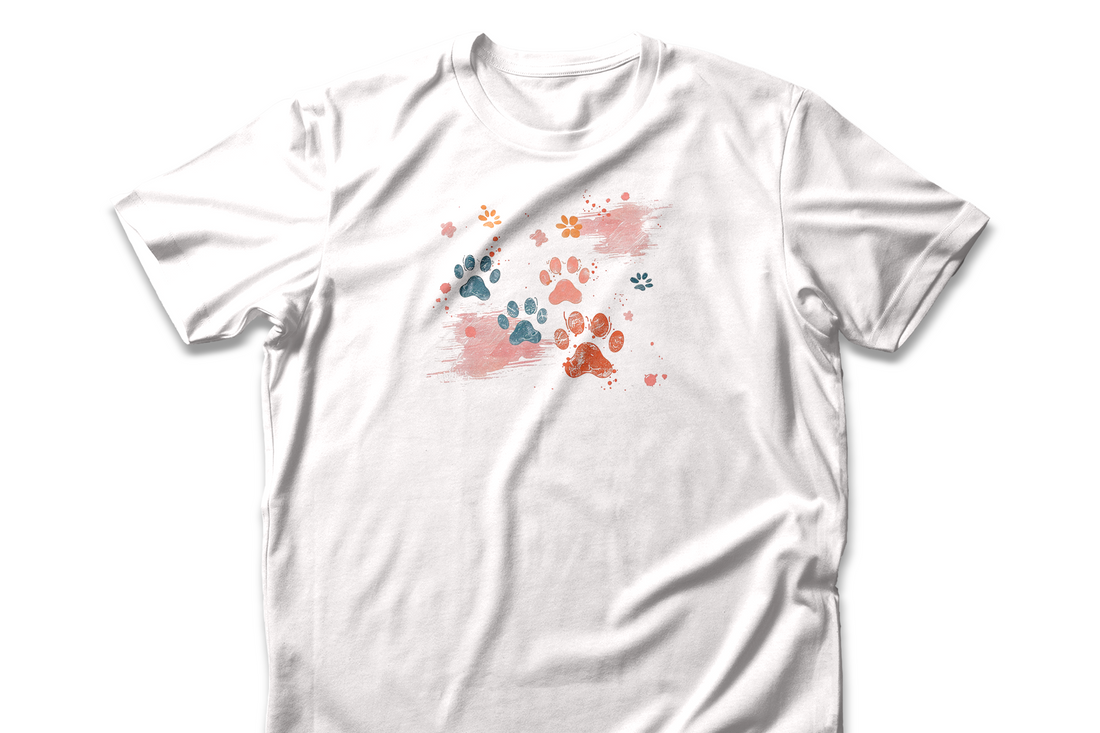 Colorful Paw Print T-shirt | Pet Lover Design | Cute Animal Gift Tee