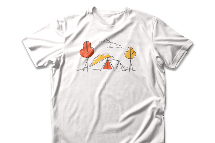 Minimalist Camping T-shirt | Outdoor Adventure Design | Camping Lover Gift Tee