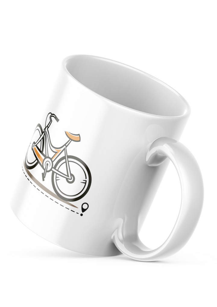 bicycle illustration with dotted line – gift for riders UK