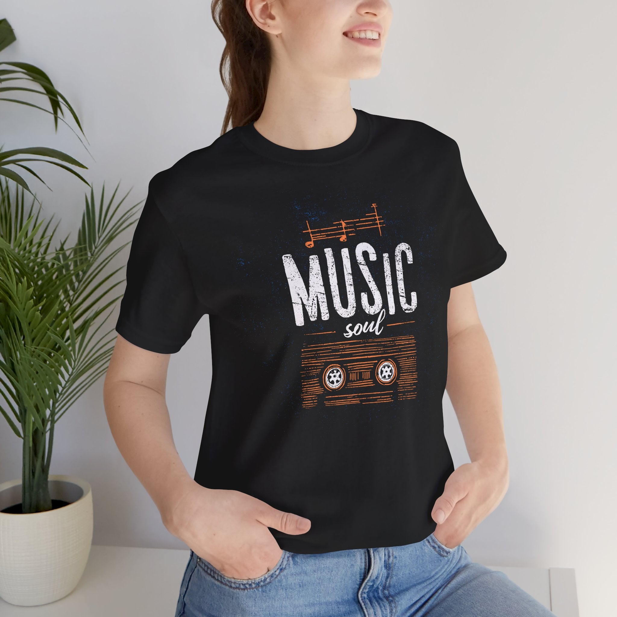 Music Soul T-Shirt – Retro Cassette Tape Graphic Tee | Music Lover Gift UK
