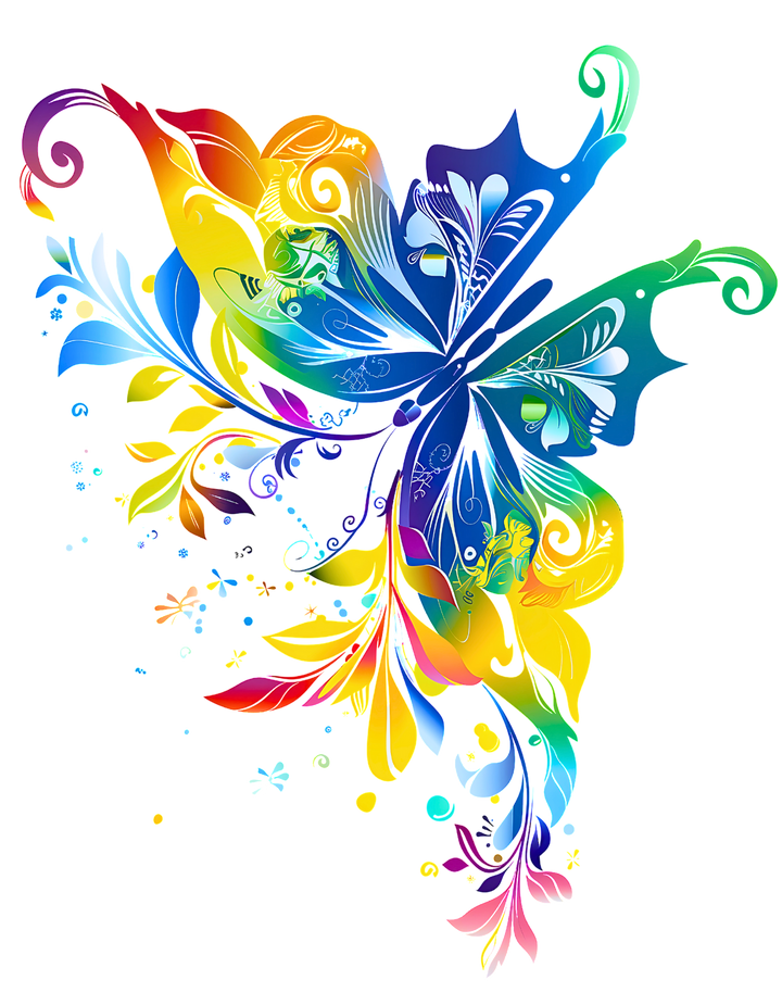 Colorful Butterfly T-Shirt | White Cotton Tee with Vibrant Butterfly Design | Stylish and Comfortable Unisex Shirt for Nature Lovers