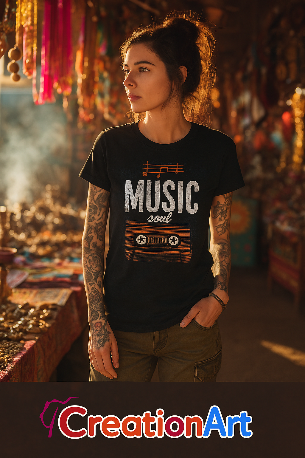 Music Soul T-Shirt – Retro Cassette Tape Graphic Tee | Music Lover Gift UK