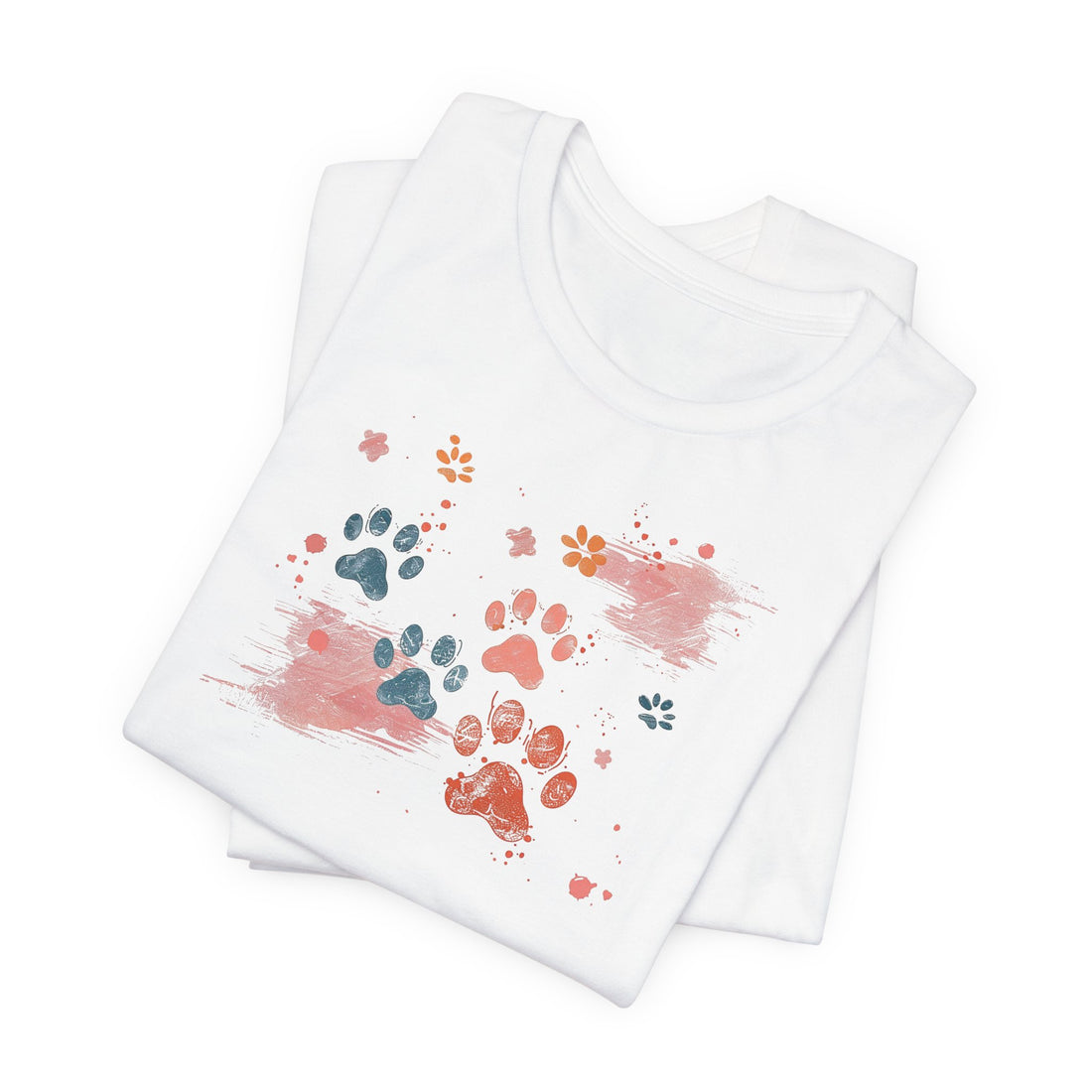 Colorful Paw Print T-shirt | Pet Lover Design | Cute Animal Gift Tee