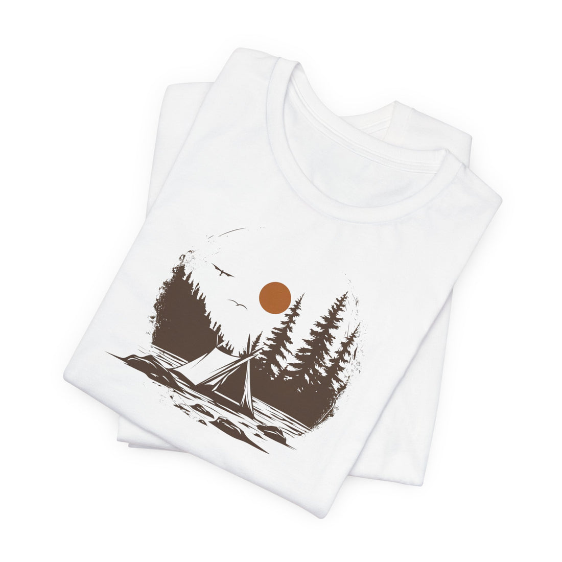 Rustic Camping Adventure T-shirt | Forest Tent Design | Nature Lover Gift Tee