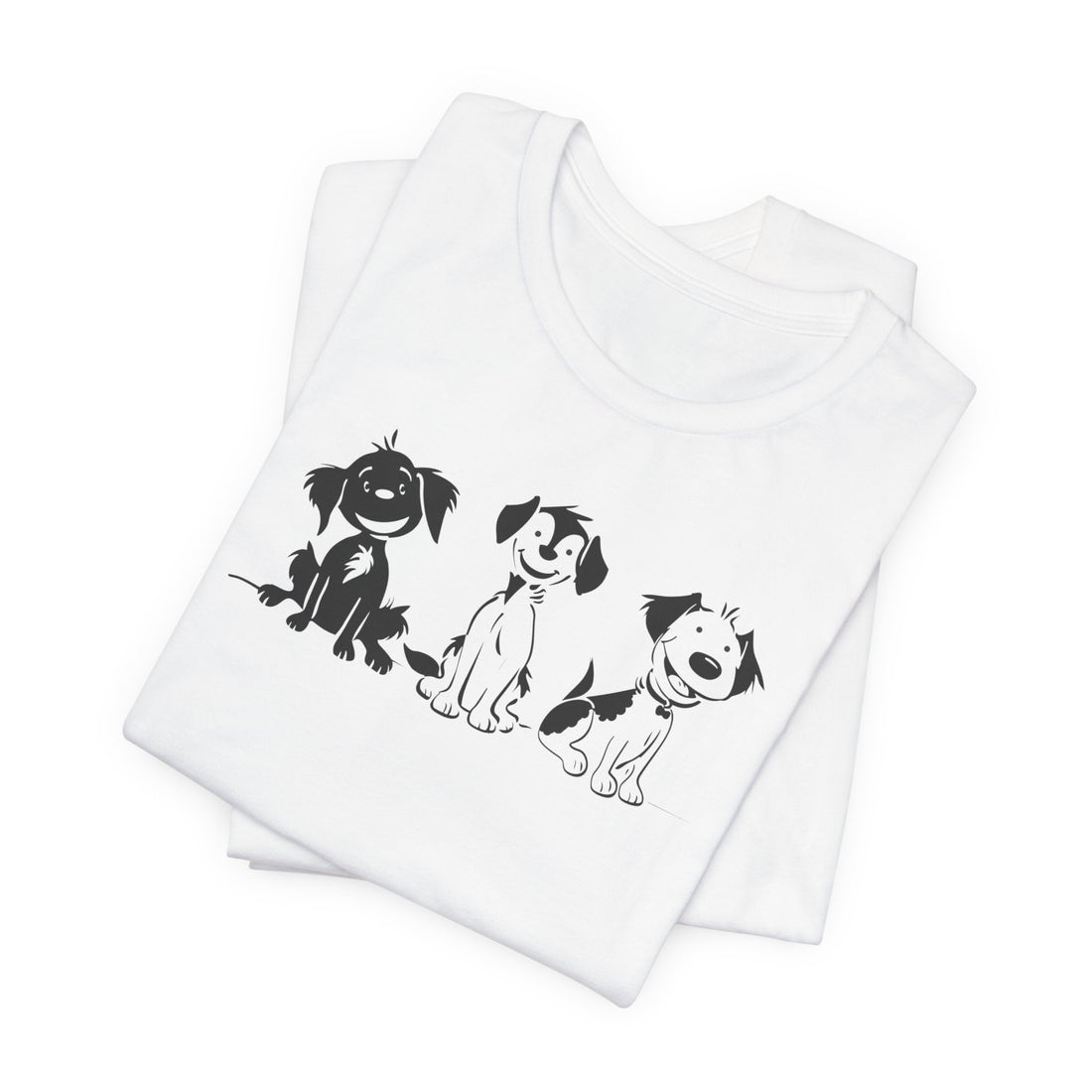 Happy Puppies T-shirt | Cute Dog Trio Design | Fun Gift for Dog Lovers