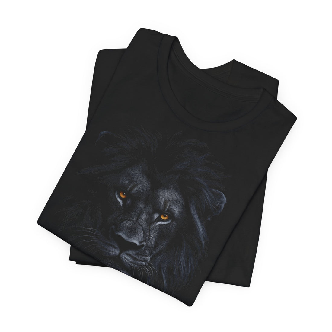 Black Lion Graphic T-Shirt | Artistic Lion Head Design on Black Cotton Tee | Comfortable and Stylish Unisex Shirt for Men and Women