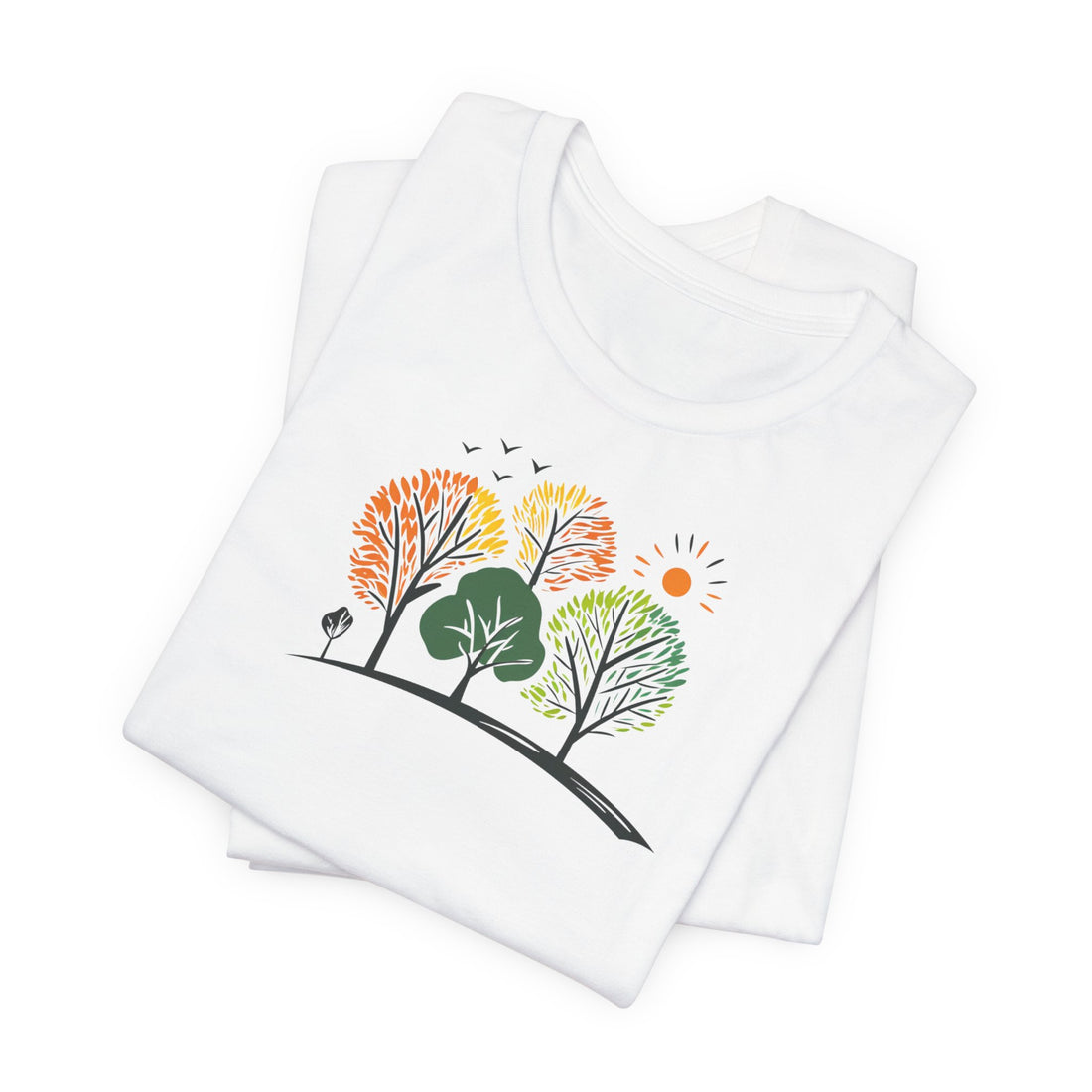 Colorful Forest Trees T-shirt | Nature-Inspired Design | Gift for Nature Lovers