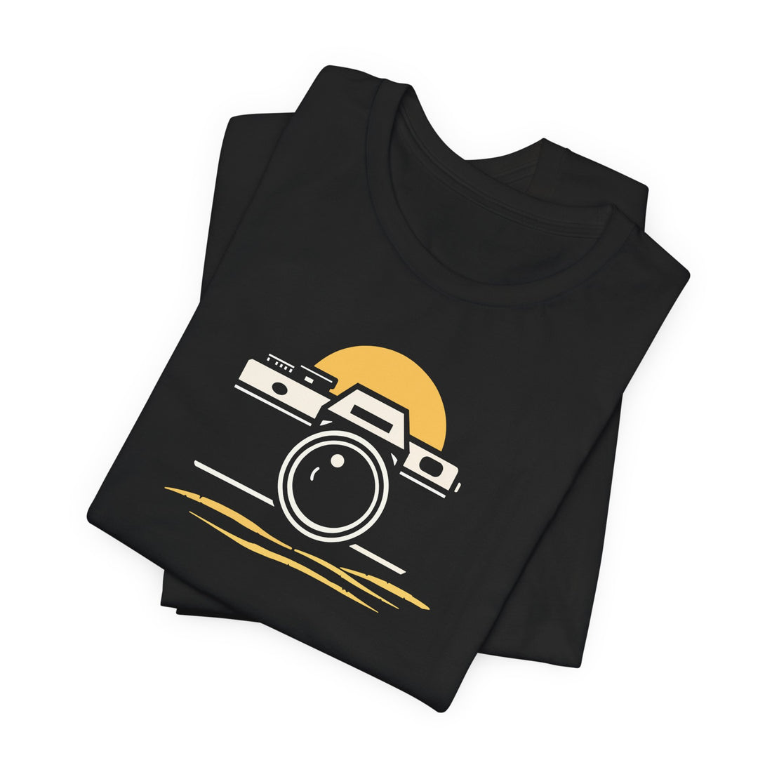 Vintage-Camera-T-Shirt - Photography-Enthusiast-Tee - Retro-Photographer-Apparel - Minimalist-Photography-Shirt - Creative-Lens-Lover-Design