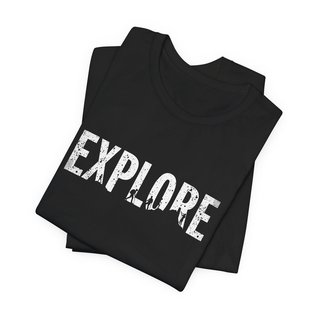 Explore-Adventure-T-Shirt - Hiking-Graphic-Tee - Outdoor-Enthusiast-Black-Cotton-Shirt