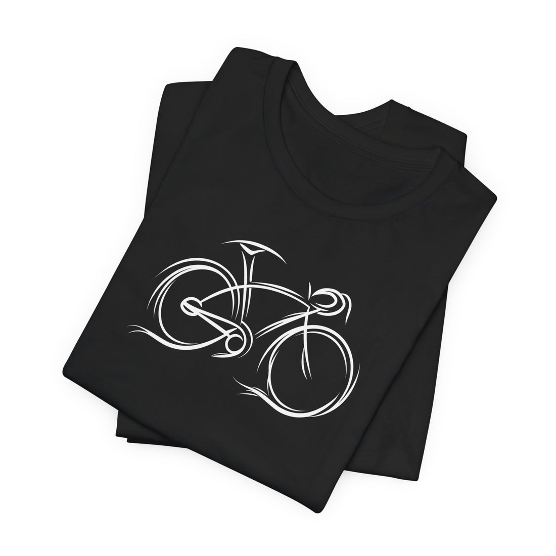 Minimalist Tribal Bike T-Shirt | Artistic Bicycle Design | Perfect Gift for Cycling Enthusiasts