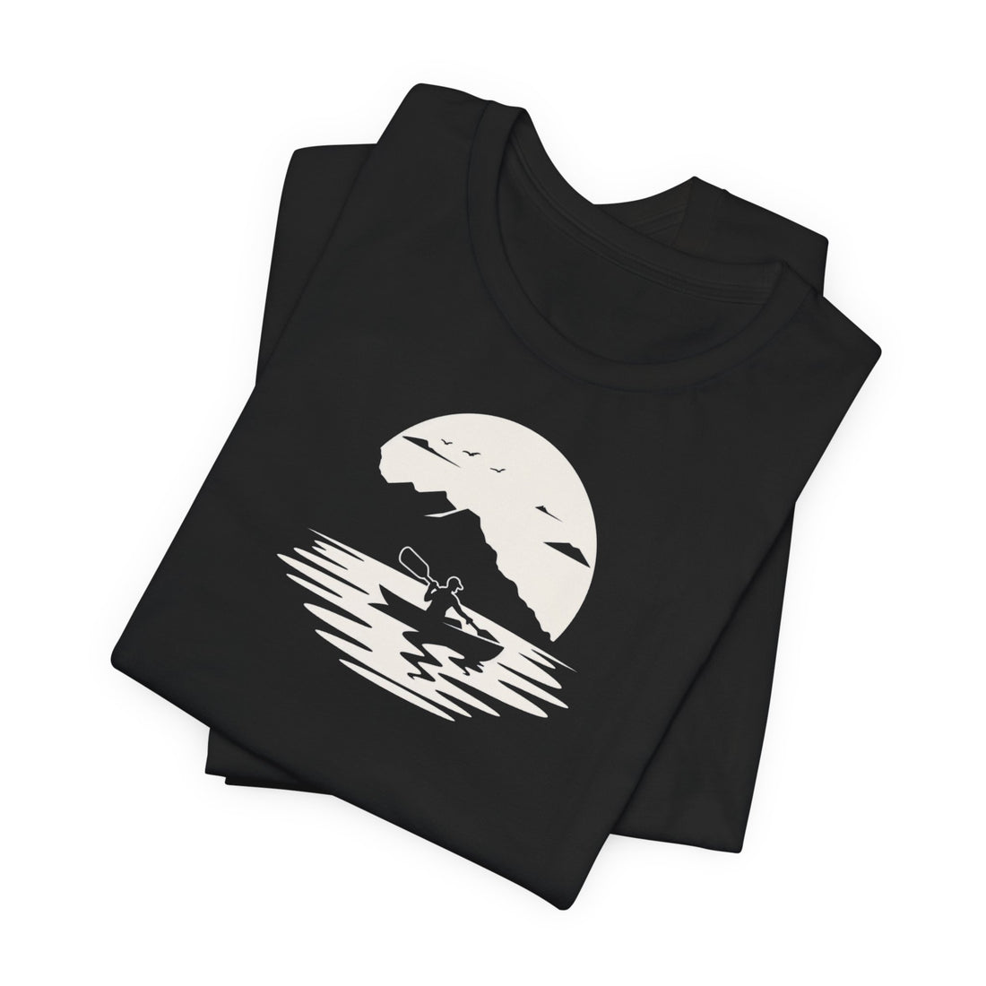 Kayaking Under the Moon T-shirt | Adventure Silhouette Design | Outdoor Enthusiast Gift Tee