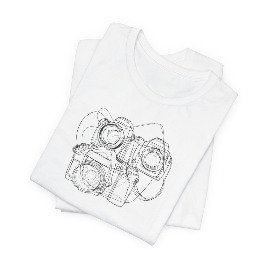 Retro Camera Sketch T-shirt | Minimalist Photography Design | Photographer Gift Tee