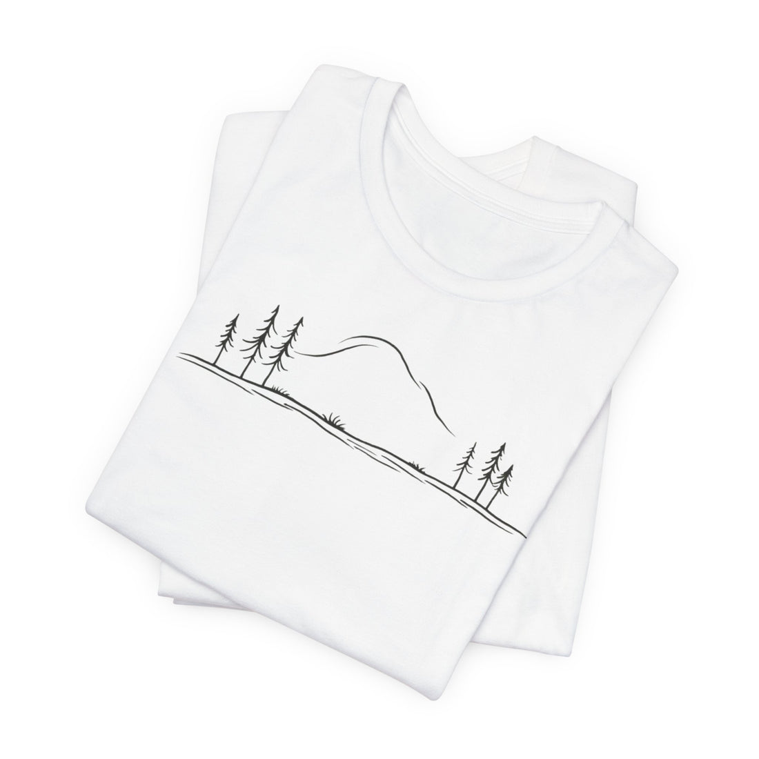 Minimalist Mountain Line Art T-shirt | Nature Landscape Design | Outdoor Lover Gift Tee