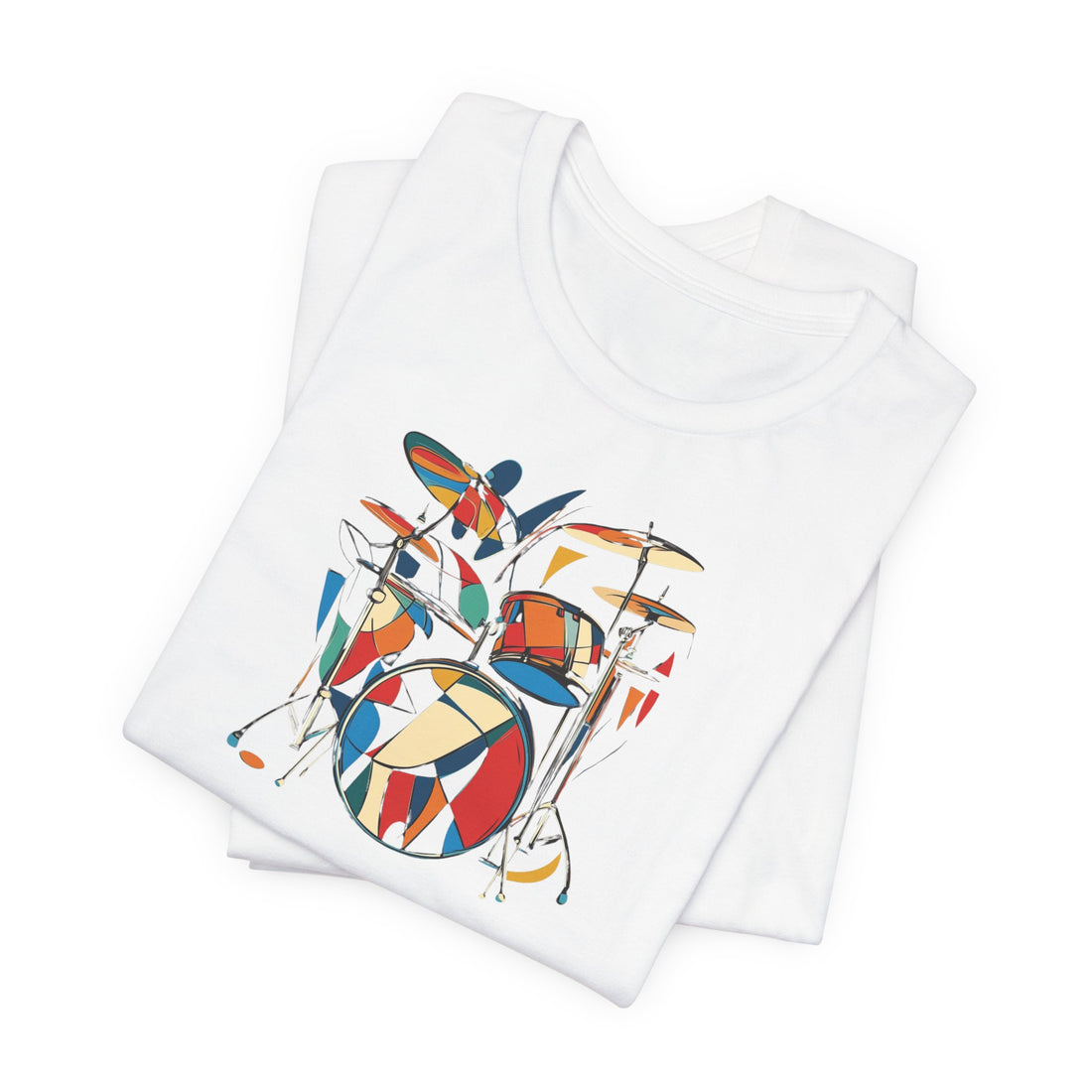 Abstract Drum Set T-shirt | Colorful Music Art Design | Perfect Gift for Drummers