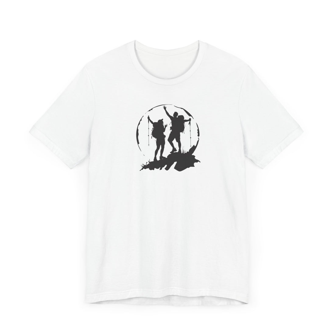 Hiking Adventure T-shirt | Bold Mountain Trek Silhouette Design | Outdoor Enthusiast Gift Tee