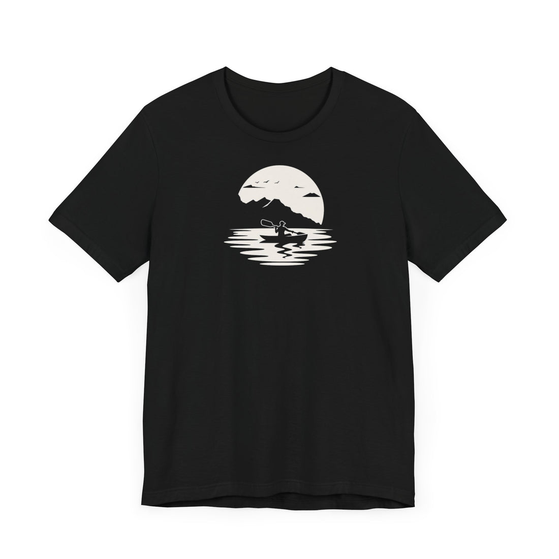 Kayaking Under the Moon T-shirt | Adventure Silhouette Design | Outdoor Enthusiast Gift Tee