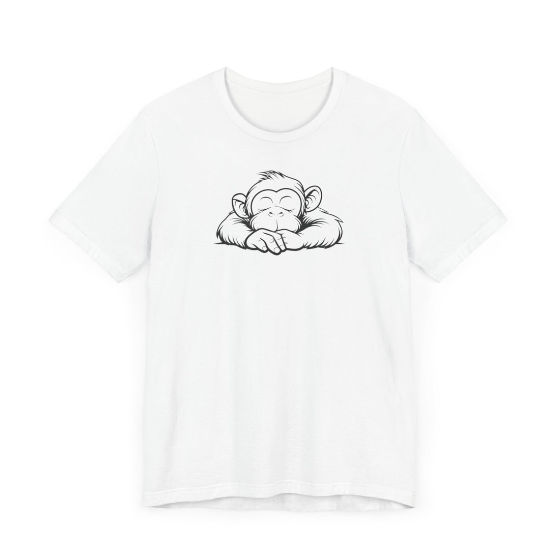 Sleepy Monkey T-shirt | Cute Animal Line Art Design | Fun Gift for Animal Lovers