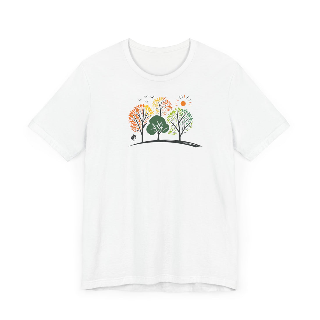 Colorful Forest Trees T-shirt | Nature-Inspired Design | Gift for Nature Lovers