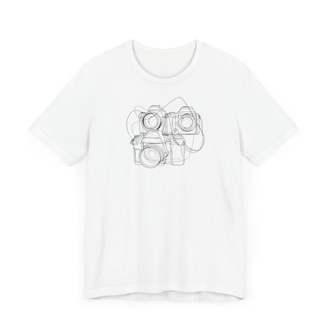 Retro Camera Sketch T-shirt | Minimalist Photography Design | Photographer Gift Tee