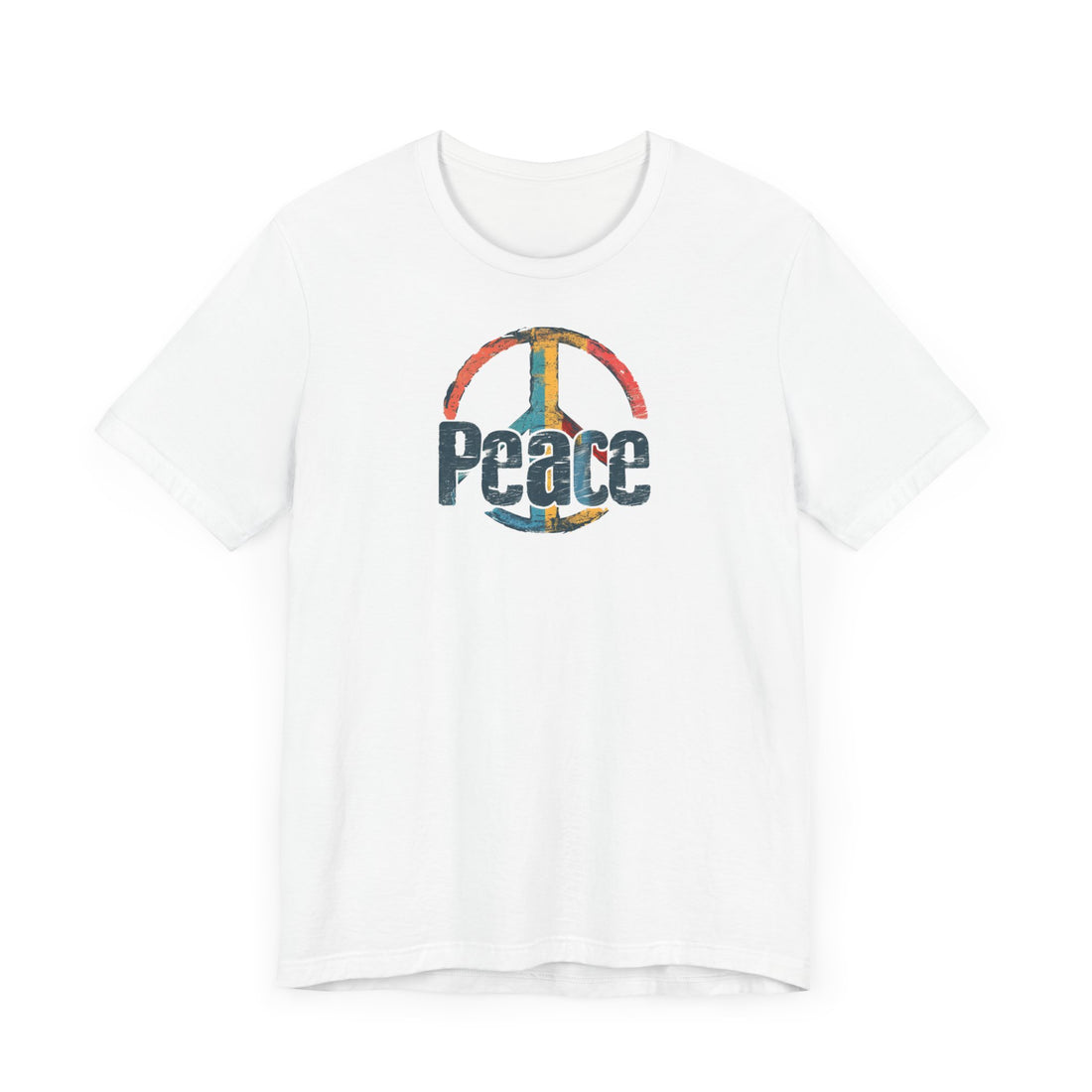 Vintage Peace Symbol T-shirt | Retro Distressed Design | Casual Statement Tee