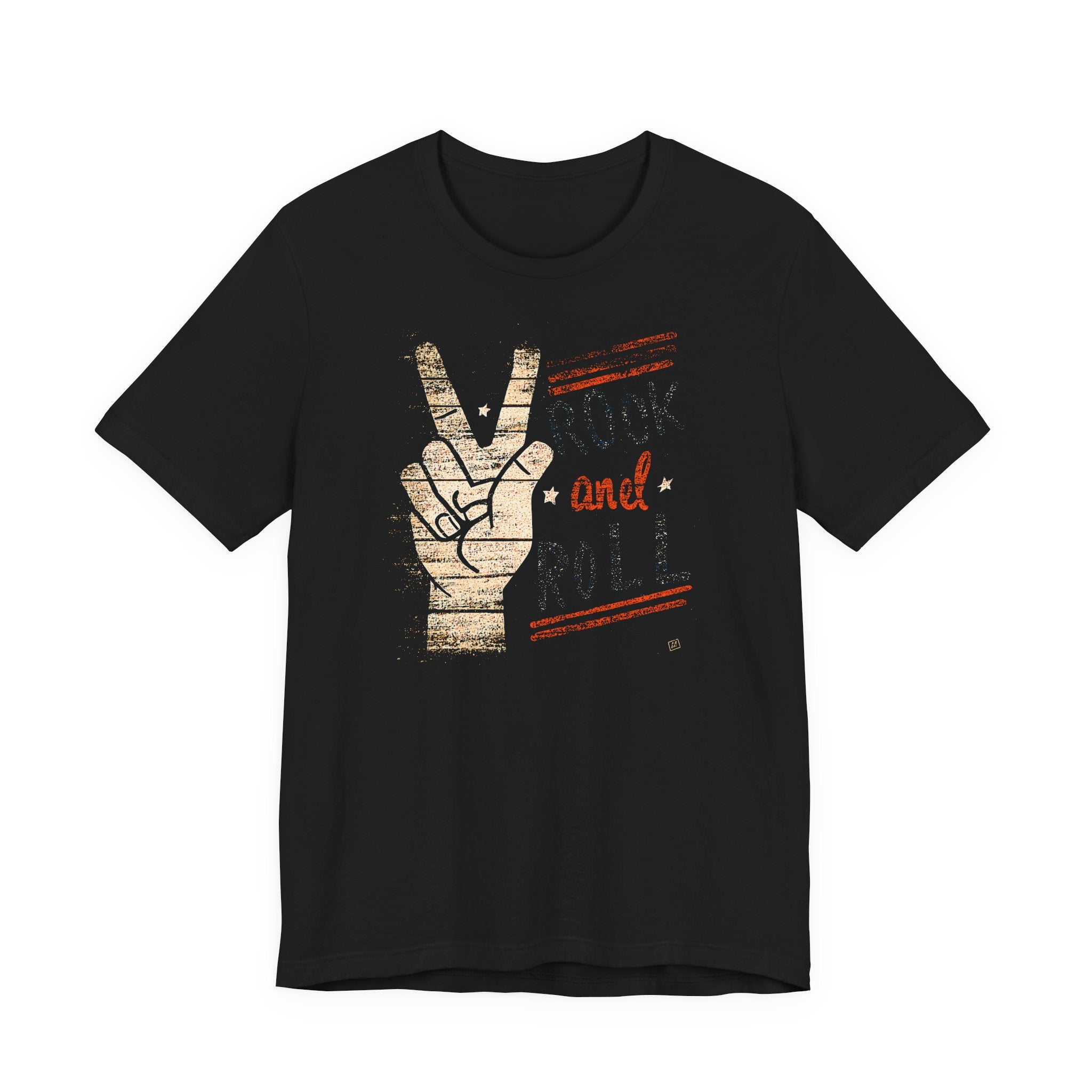 Rock and Roll T-Shirt – Vintage Peace Sign Graphic Tee