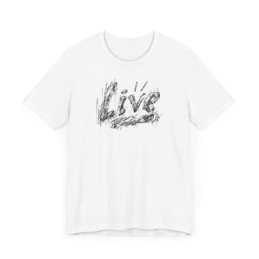 Live Boldly T-shirt | Sketchy Hand-Drawn Text Design | Motivational Gift Tee