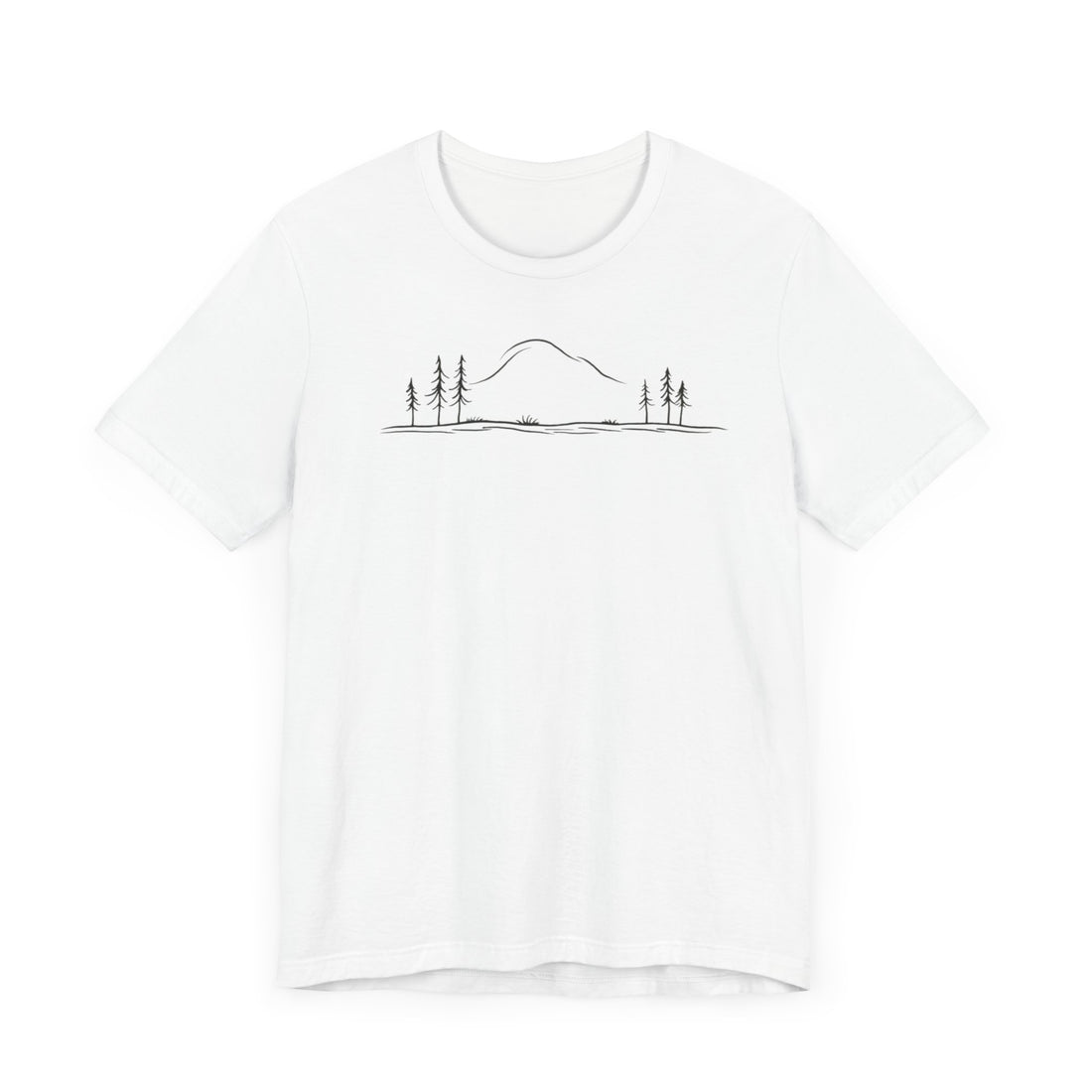 Minimalist Mountain Line Art T-shirt | Nature Landscape Design | Outdoor Lover Gift Tee