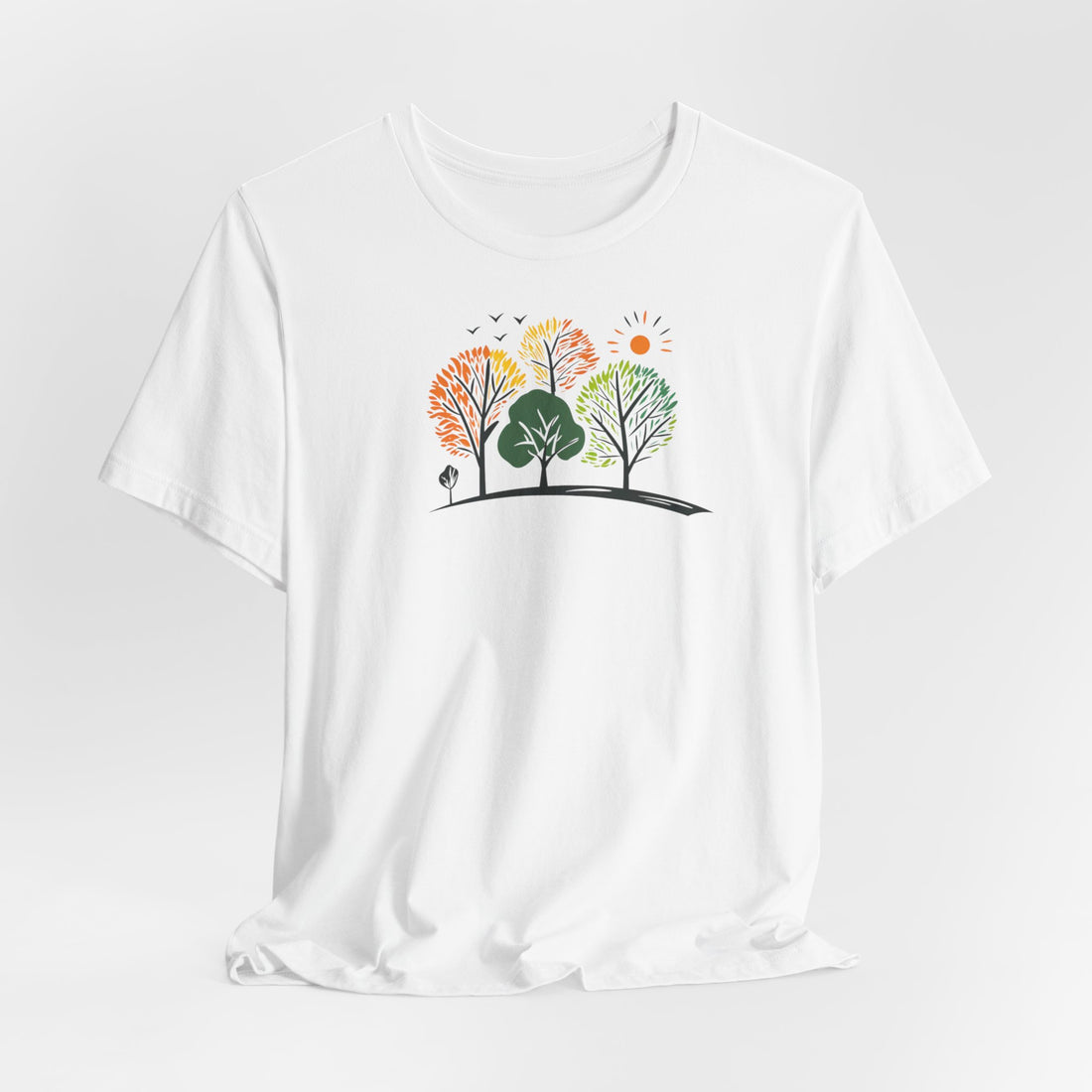 Colorful Forest Trees T-shirt | Nature-Inspired Design | Gift for Nature Lovers